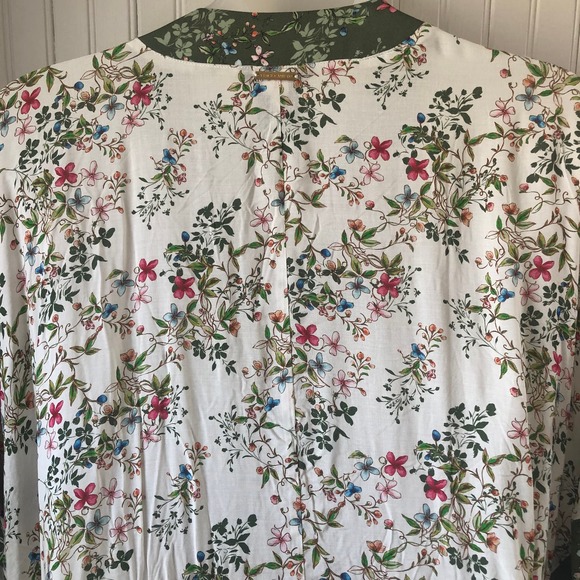 VINCE CAMUTO Retail $162 Picadilly Garden Kimono MIDI Cover Up L - Picture 5 of 7